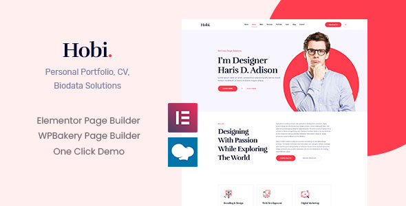 Gallery image of Hobi - Personal Portfolio WordPress Theme