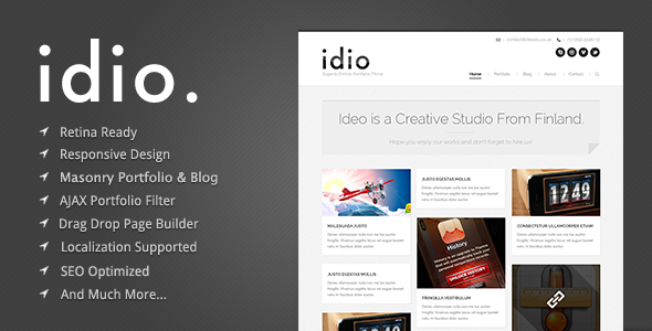 Gallery image of idio - Minimalistic WordPress Portfolio Theme