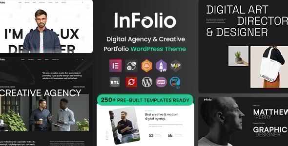 Gallery image of Infolio - Digital Agency & Creative Portfolio WordPress Elementor Theme