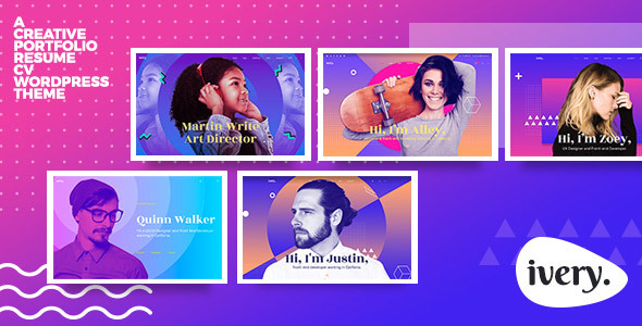 Gallery image of Ivery - Creative Portfolio & CV WordPress Theme