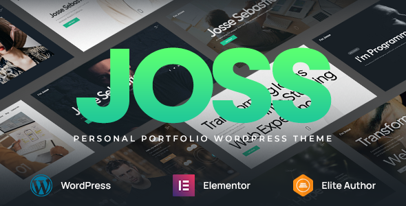 Gallery image of Joss - Personal Portfolio WordPress Theme