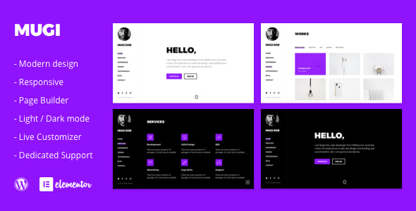 Gallery image of Mugi - Personal Portfolio & Resume WordPress Theme