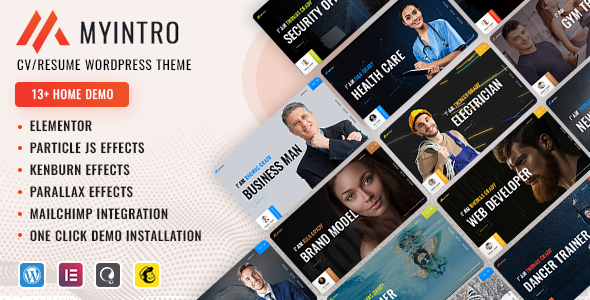 Gallery image of MyIntro | Resume Portfolio WordPress Theme