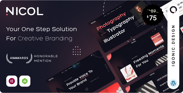 Gallery image of Nicol - Fiery Creative Agency WordPress Theme