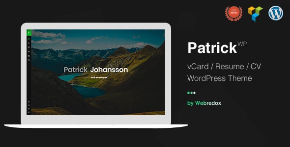 Gallery image of Patrick | vCard One Page WordPress Theme