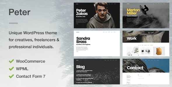 Gallery image of Peter - A Unique Portfolio Theme for Creatives, Freelancers & Professional Individuals