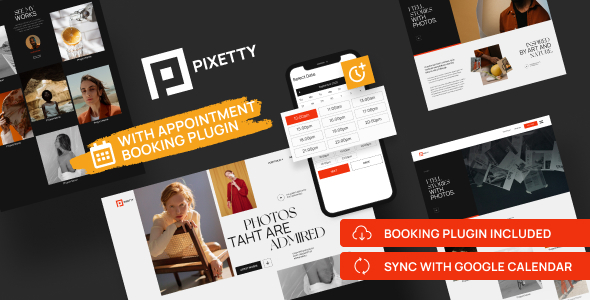Gallery image of Photographer Booking Theme - Pixetty