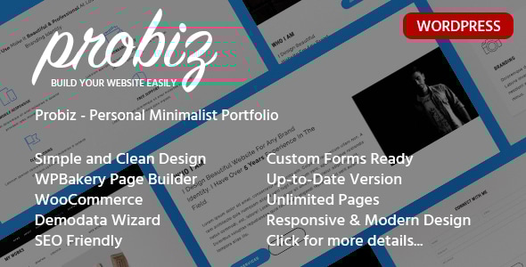 Gallery image of Probiz - Portfolio WordPress Theme