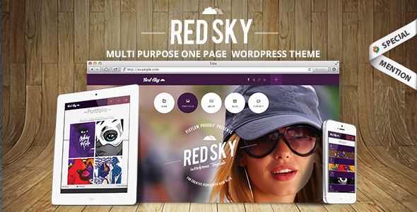 Gallery image of Red Sky - One Page Creative WordPress Theme