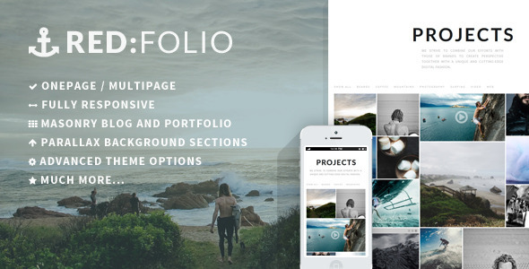 Gallery image of Redfolio - a Responsive OnePage WordPress Theme