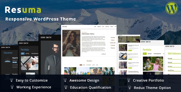 Gallery image of Resuma - Portfolio Responsive WordPress Theme