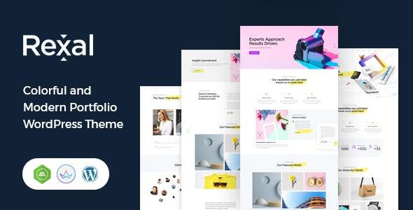 Gallery image of Rexal - A Colorful and Modern Multipurpose Portfolio WordPress Theme