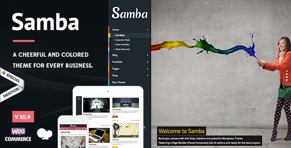 Gallery image of Samba - Colorful WordPress Theme