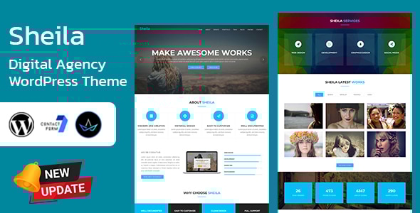 Gallery image of Sheila - Material Design Agency WordPress Theme