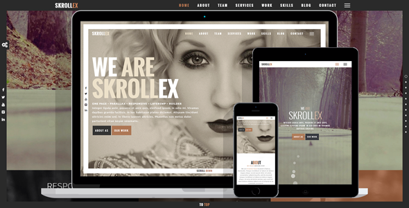 Gallery image of Skrollex - Creative One Page Parallax - WordPress Theme