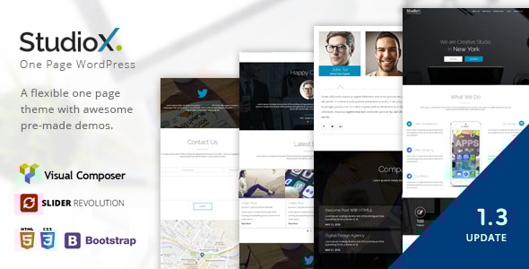 Gallery image of StudioX - One Page WordPress