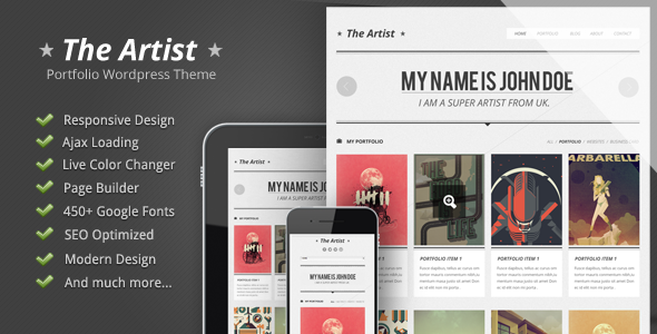 Gallery image of The Artist - Clean Responsive Portfolio WordPress
