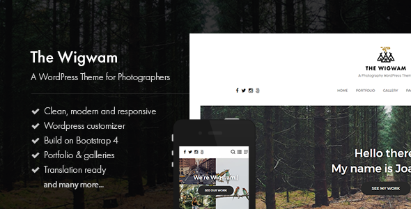 Gallery image of The Wigwam - A Responsive Photography WordPress Theme