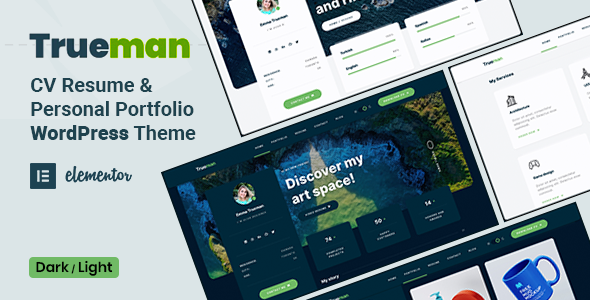 Gallery image of Trueman - CV Resume WordPress Theme