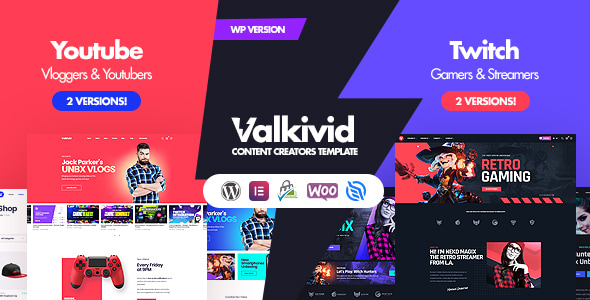 Gallery image of Valkivid - Content Creators WordPress Theme