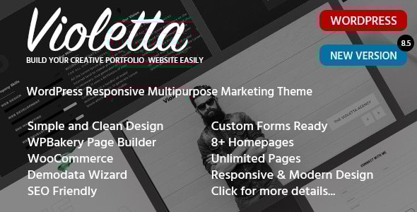 Gallery image of Violetta - Personal Portfolio WordPress Theme