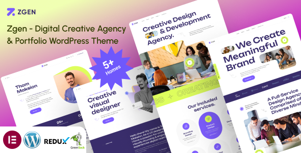 Gallery image of Zgen - Digital Creative Agency & Portfolio WordPress Theme