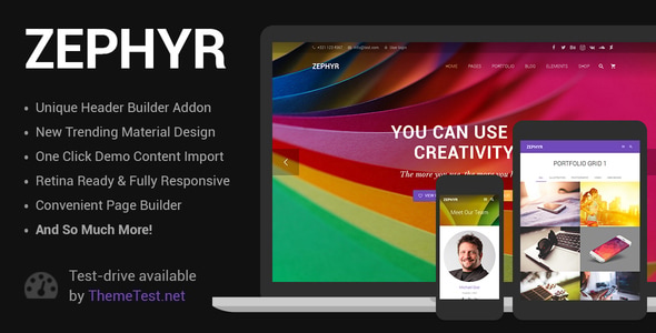 Zephyr | Material Design Theme Logo